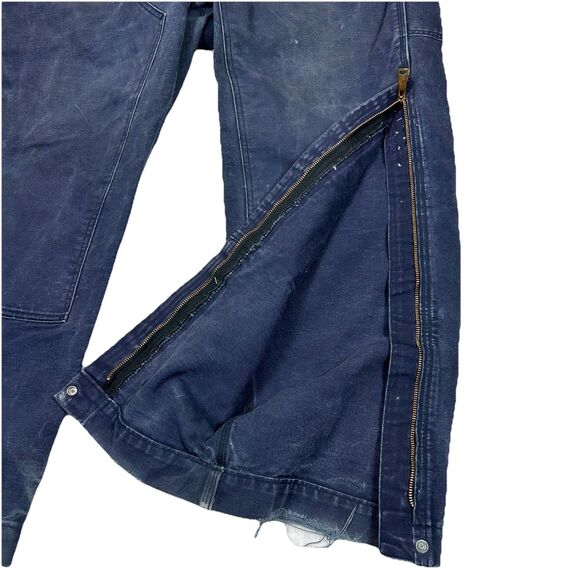 Carhartt FR Flame Resistant Men's 42x34 Double Knee Bib Overall Navy 101627-410 - Picture 8 of 16